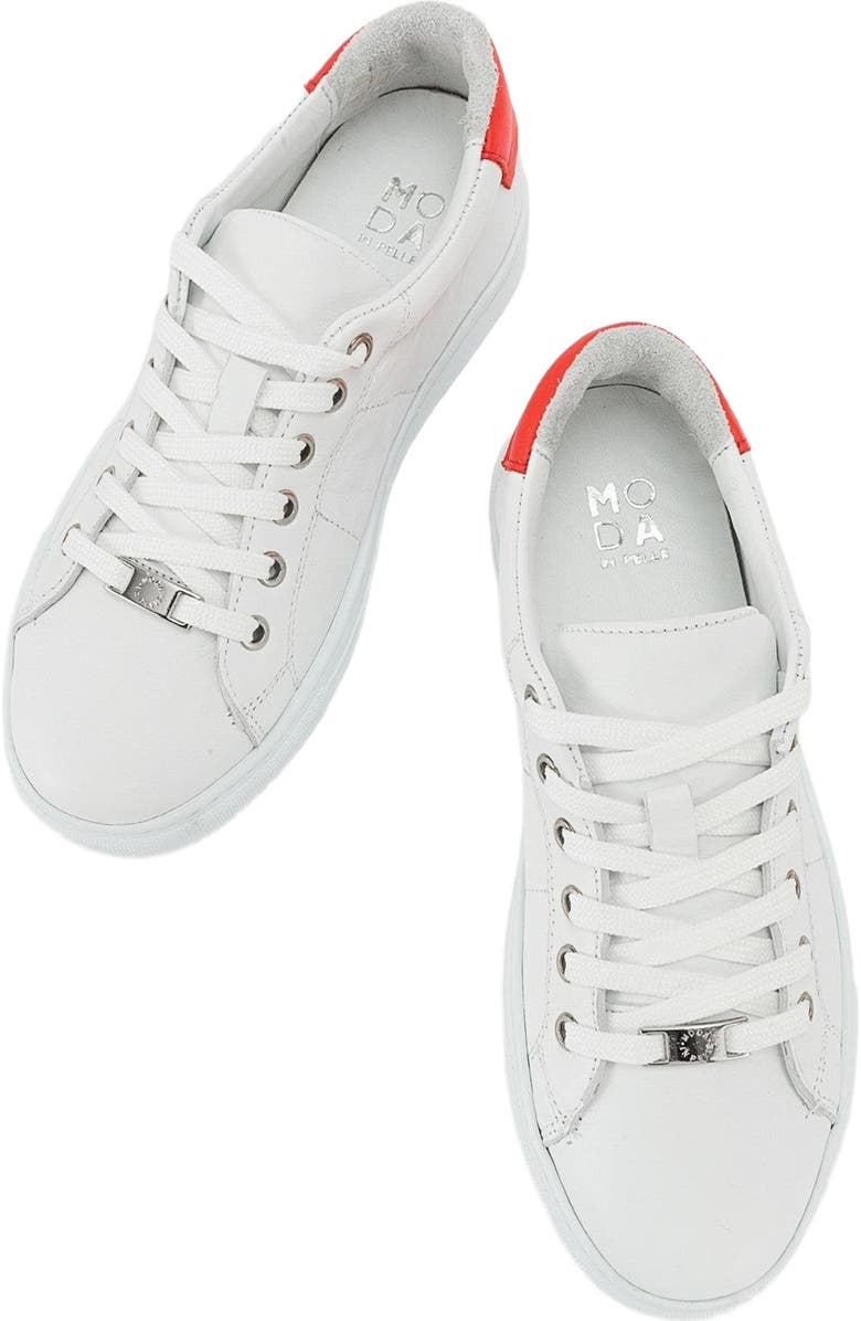 Forever & Always Shoes Ayverie Leather Sneaker, Alternate, color, White Leather