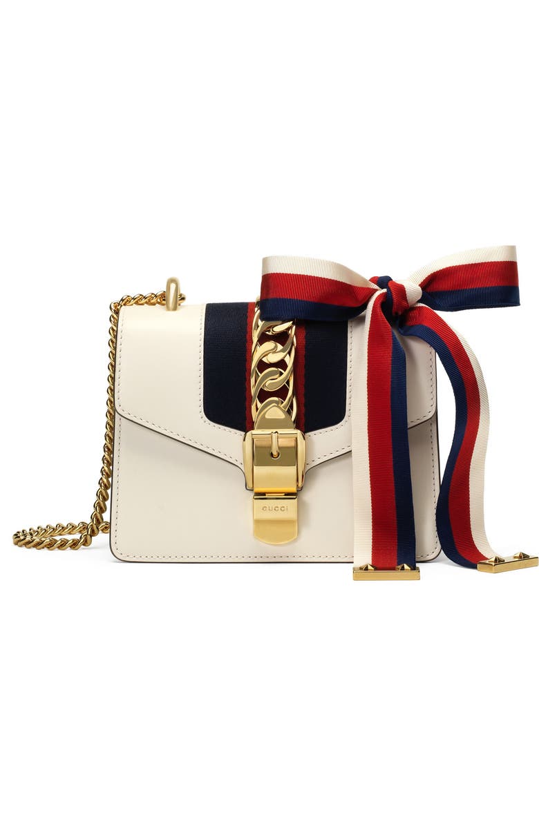 Gucci Mini Leather Shoulder Bag, Main, color,