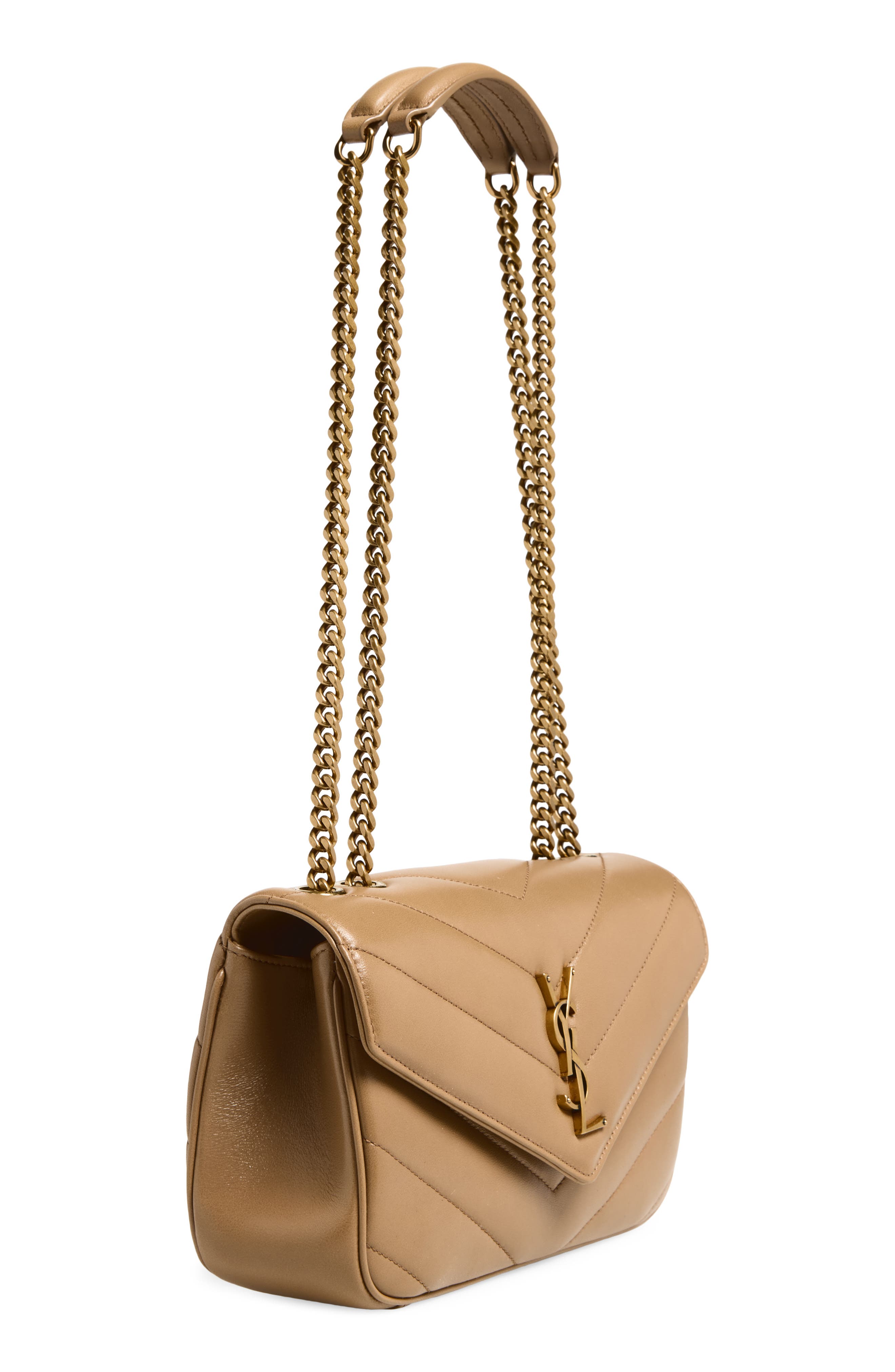 Small Loulou Quilted Leather Shoulder Bag, Alternate, color, NATURAL TAN