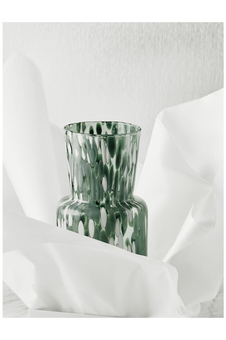 Meadow Summer Tall Vase, Alternate, color, CLEAR/ GREEN