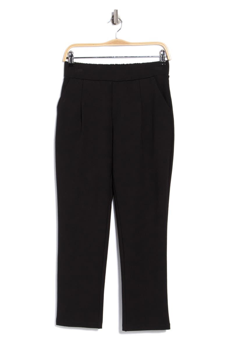 Ponte Ankle Trousers, Alternate, color, BLACK