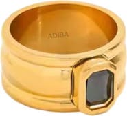 ADIBA Plated Stainless Steel Chunky Ring