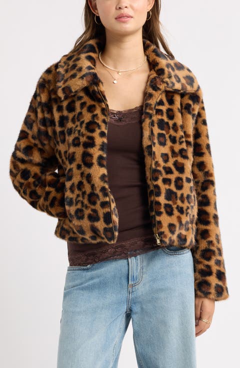 Faux Fur Zip Jacket