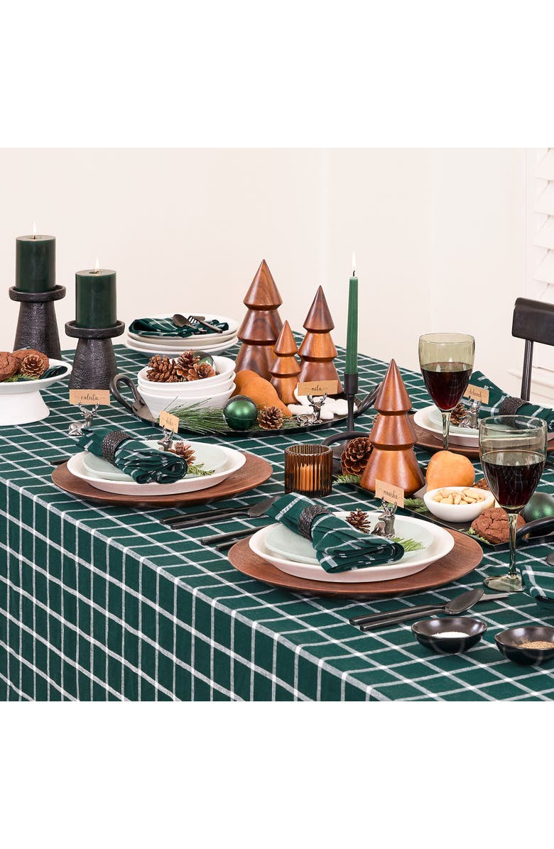 Solino Home Linen Table Throw - Windowpane, 52" x 52", 52" x 52", Alternate, color, 