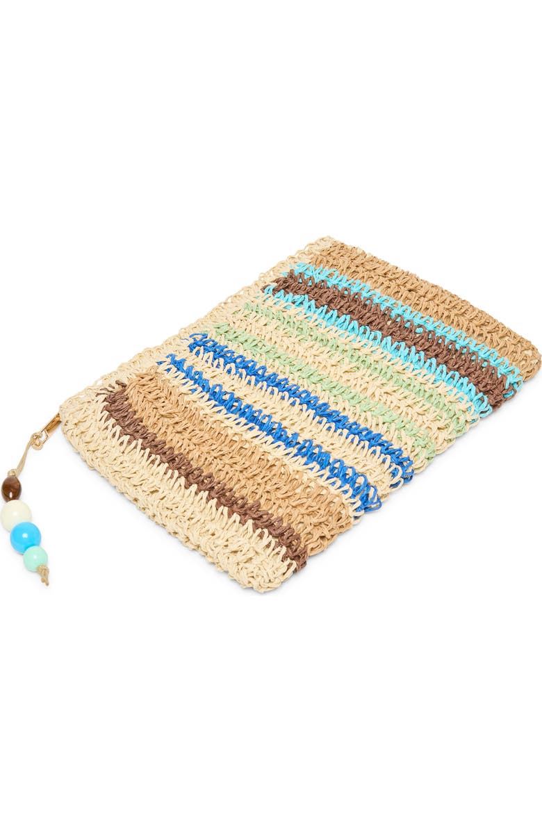 Dolce Vita Astra Raffia Clutch, Alternate, color, Blue Multi