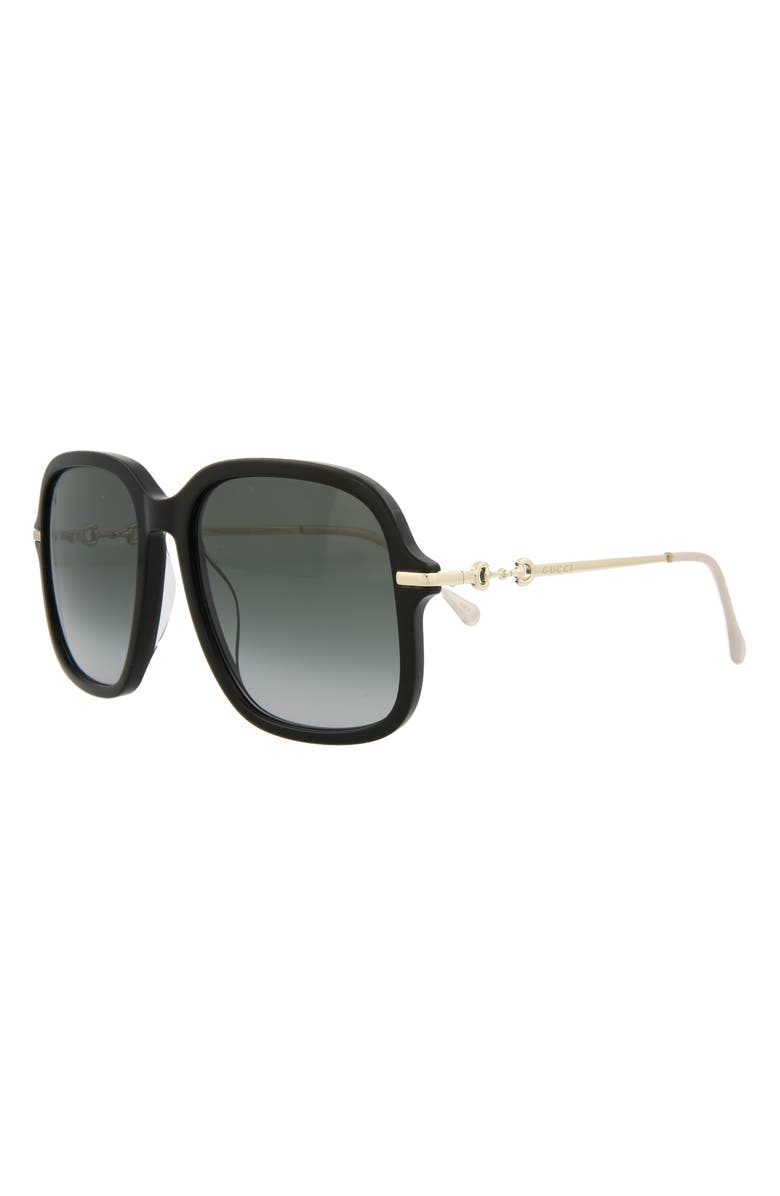 Gucci 57mm Oversize Square Sunglasses, Alternate, color, 