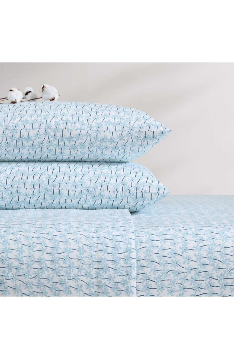 Tommy Bahama Palmtastic Percale Cotton Sheet Set, Alternate, color, Blue
