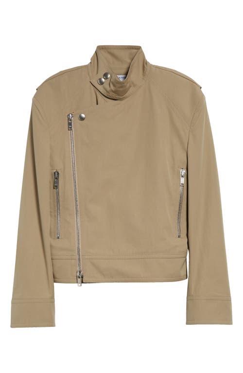 Bottega Veneta Compact Cotton Blend Belted Jacket In 9733 Sand