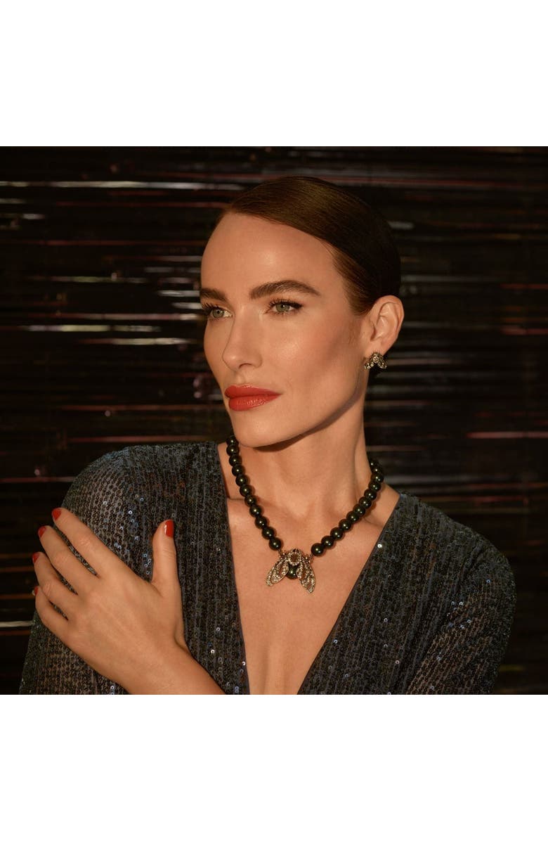 Bill Skinner Studio Bejewelled Moth Stud Earrings, Alternate, color, Moth