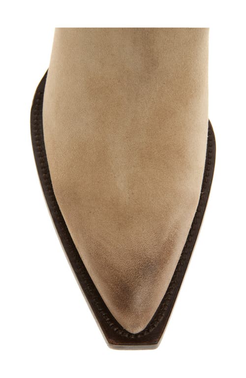 Golden Goose Debbie Pointed Toe Western Boot In Sand