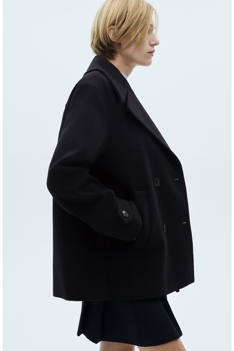 Double Breasted Coat, Alternate, color, DARK NAVY