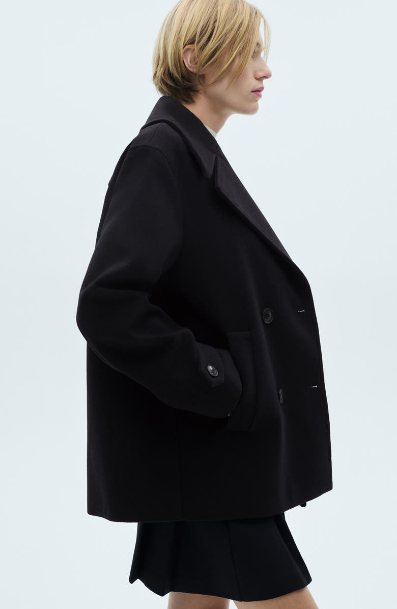 MANGO Double Breasted Coat, Alternate, color, 