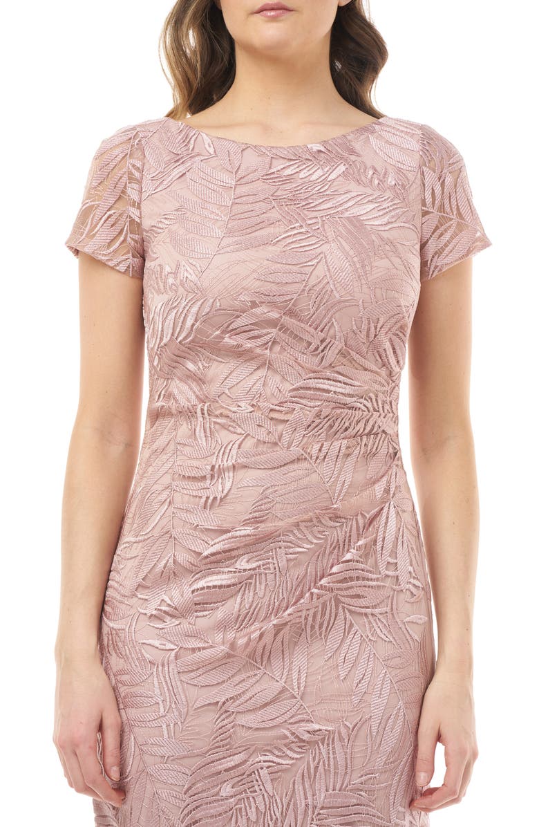 JS Collections Leaf Soutache Cocktail Dress, Alternate, color,