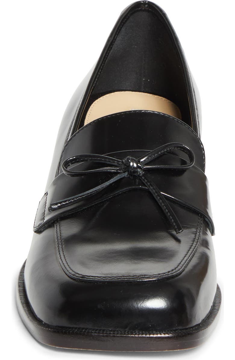 Sandy Liang Bow Loafer, Alternate, color, Black