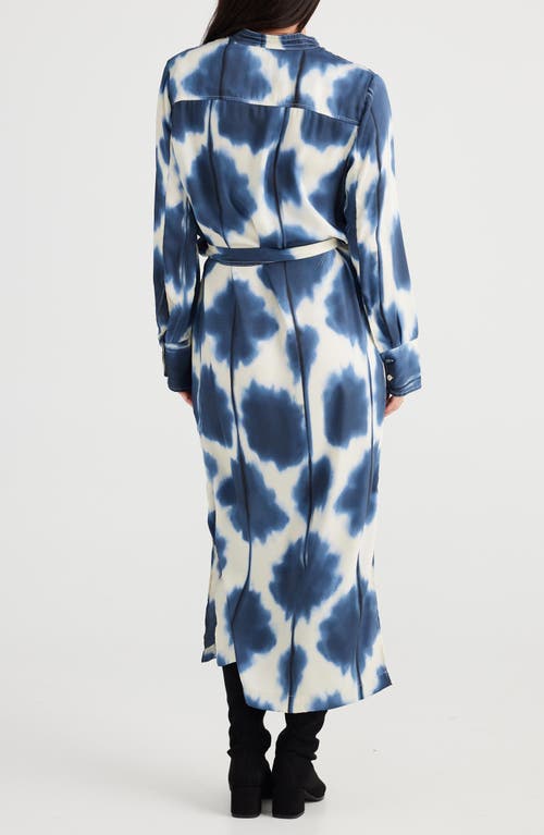 Brave + True Sampson Long Sleeve Shirt Maxi Dress In Flower Bomb In Flower Bomb
