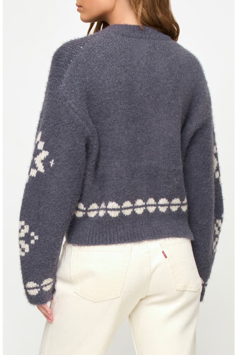 Cosmos Fair Isle Zip Sweater, Alternate, color, SNOWY MILE FAIR ISLE