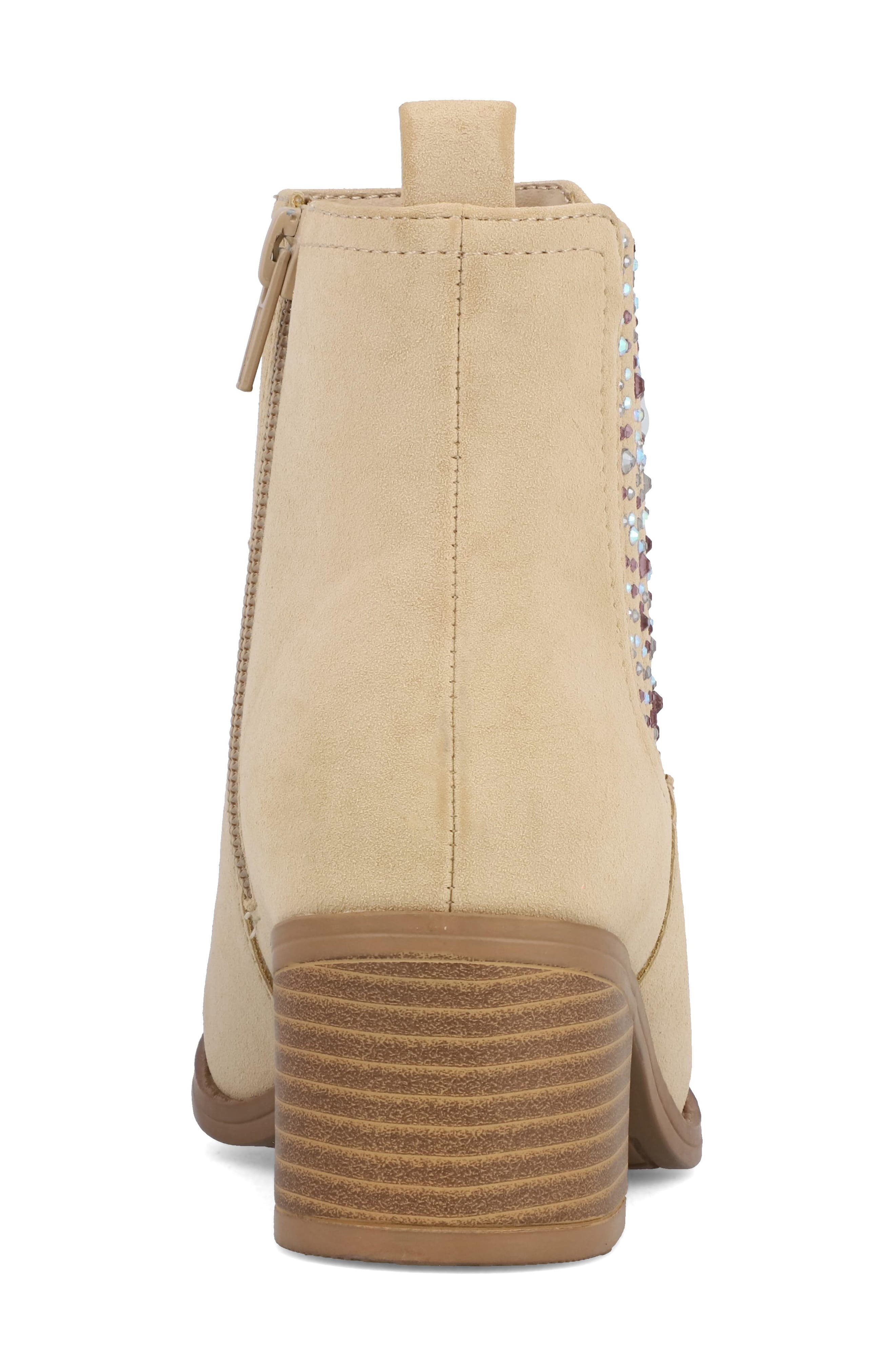 MIA Kids' Syena Crystal Embellished Chelsea Boot, Alternate, color, Sand