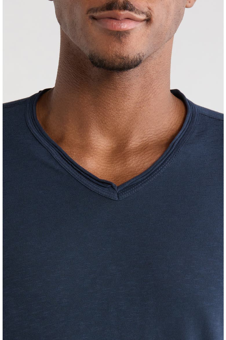 Slim Fit Slub Jersey V-Neck T-Shirt, Alternate, color, MIDNIGHT
