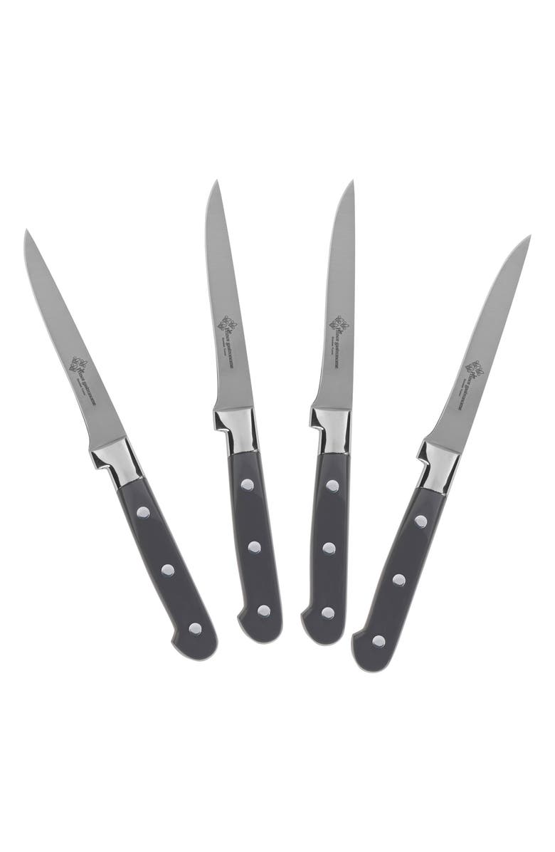 AU NAIN Prince Gastronome 4-Piece Steak Knife Set, Alternate, color, Pewter