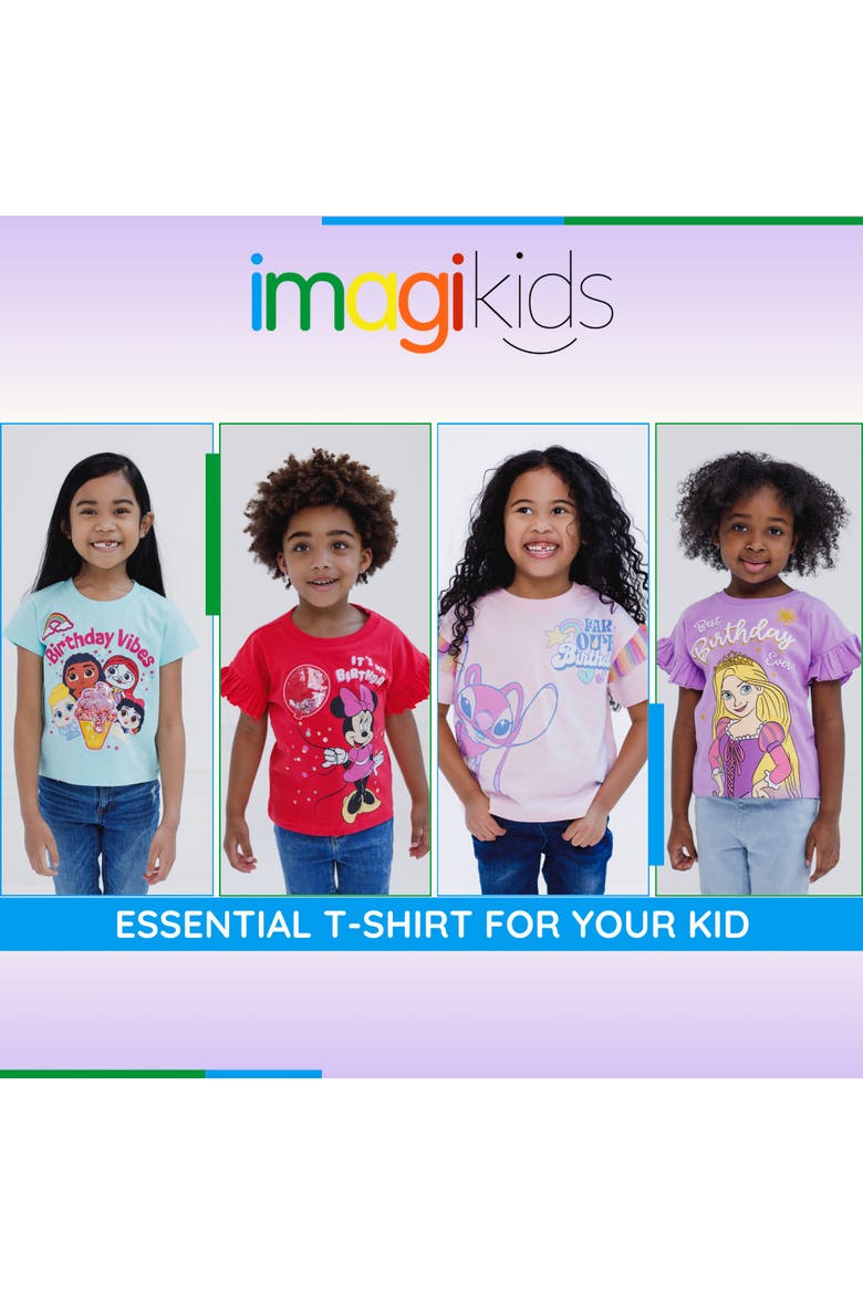 Lilo & Stitch Birthday Graphic T-Shirt, Alternate, color, Angel Light Pink