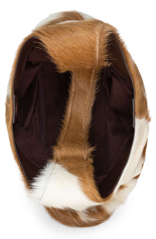 Jeffrey Campbell Wonder Genuine Calf Hair Shoulder Bag In Tan White Longhair