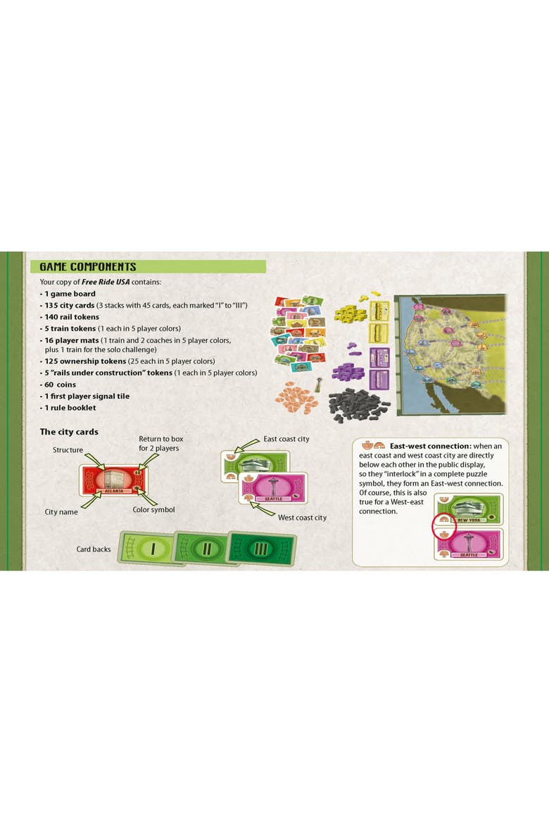 Free Ride Usa Railroad Strategy Board Game, Alternate, color, Multicolored