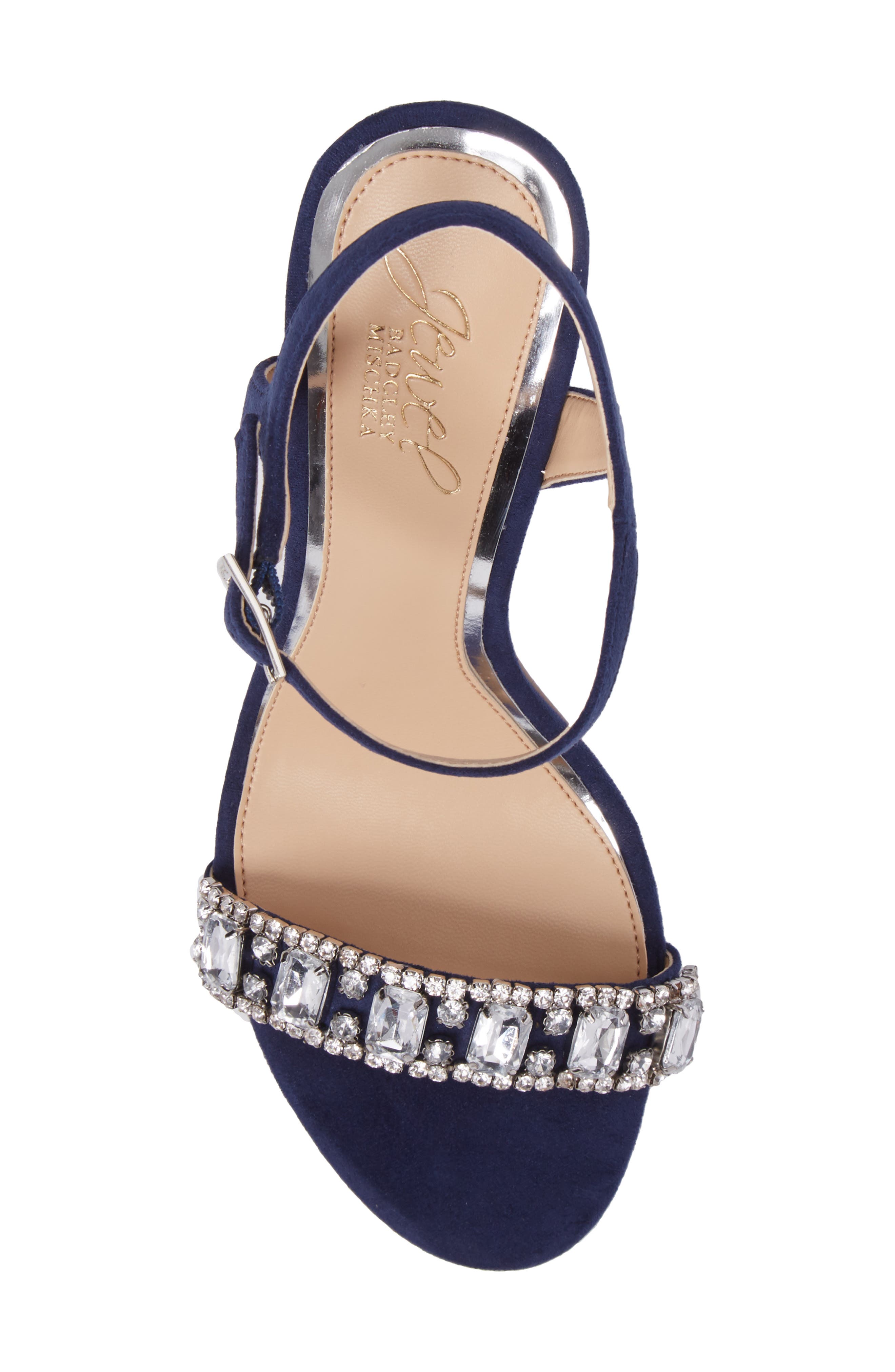 Jewel Badgley Mischka Hendricks Embellished Block Heel Sandal, Alternate, color, 