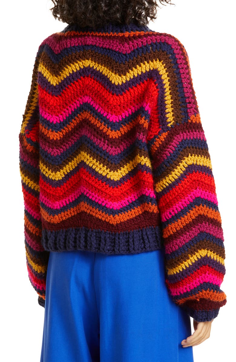 FARM Rio Colorful Waves Sweater, Alternate, color, 