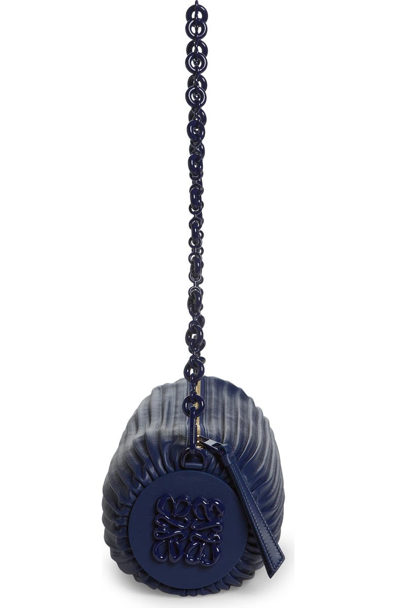 Loewe Pleated Leather Bracelet Pouch, Alternate, color,