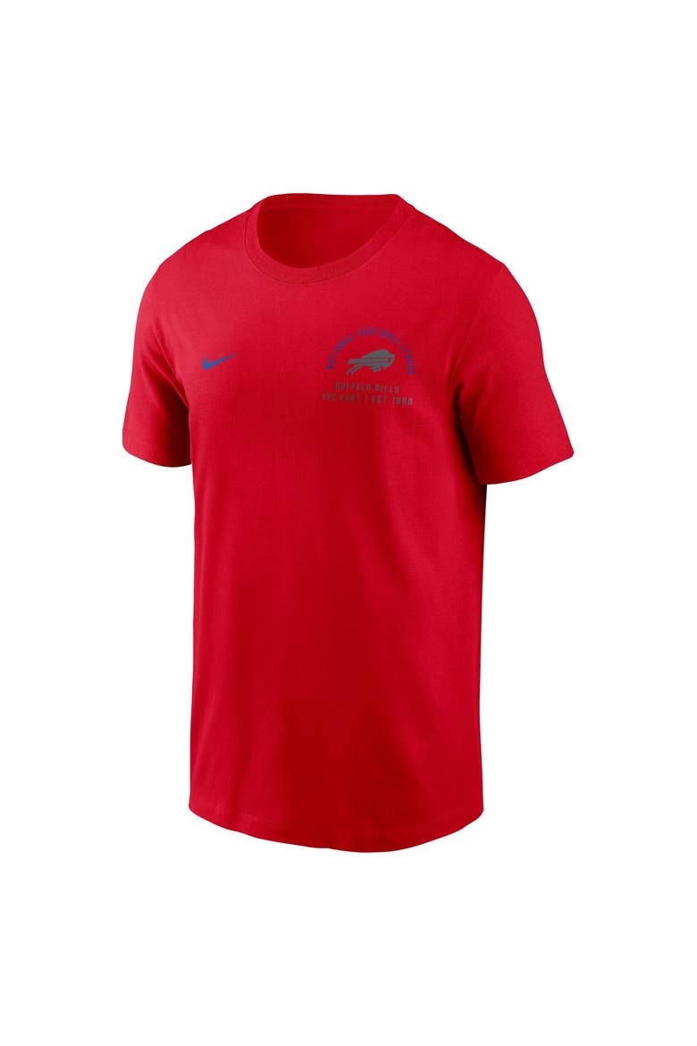 Men's Nike Red Buffalo Bills Split Logo T-Shirt, Alternate, color, Red