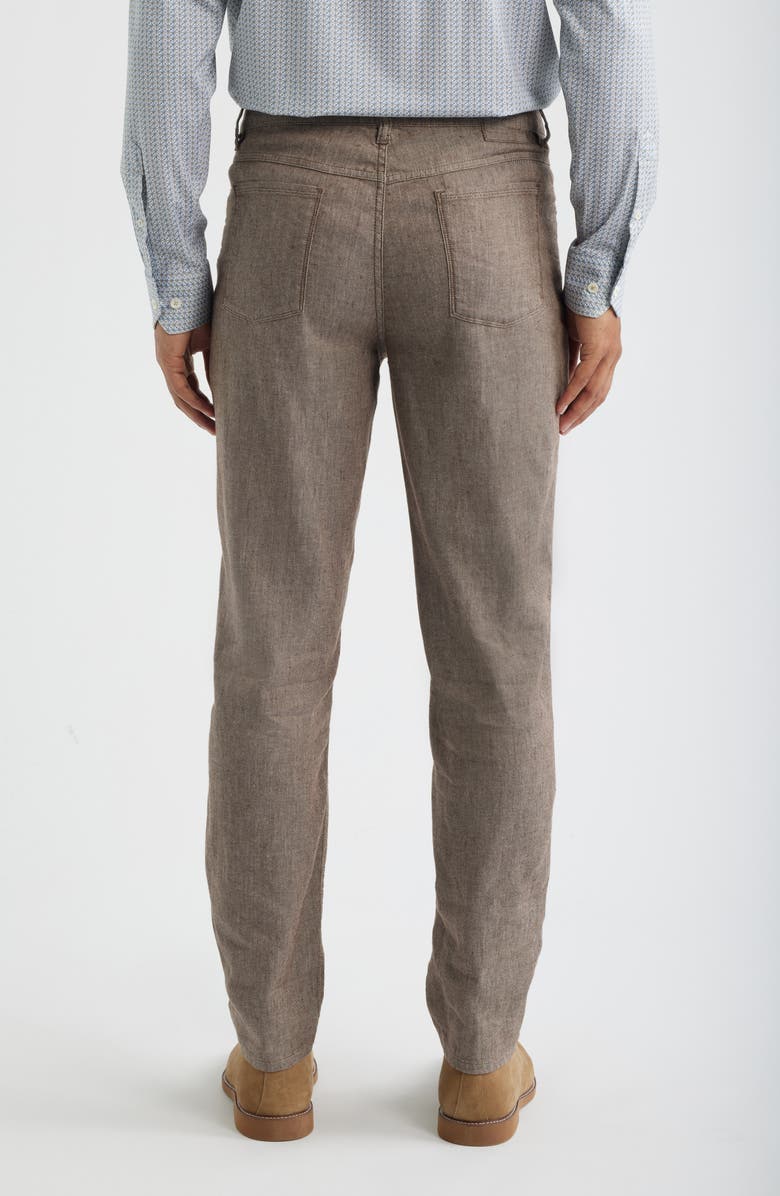 Bugatchi Straight Leg Five Pocket Pants, Alternate, color, Tobacco