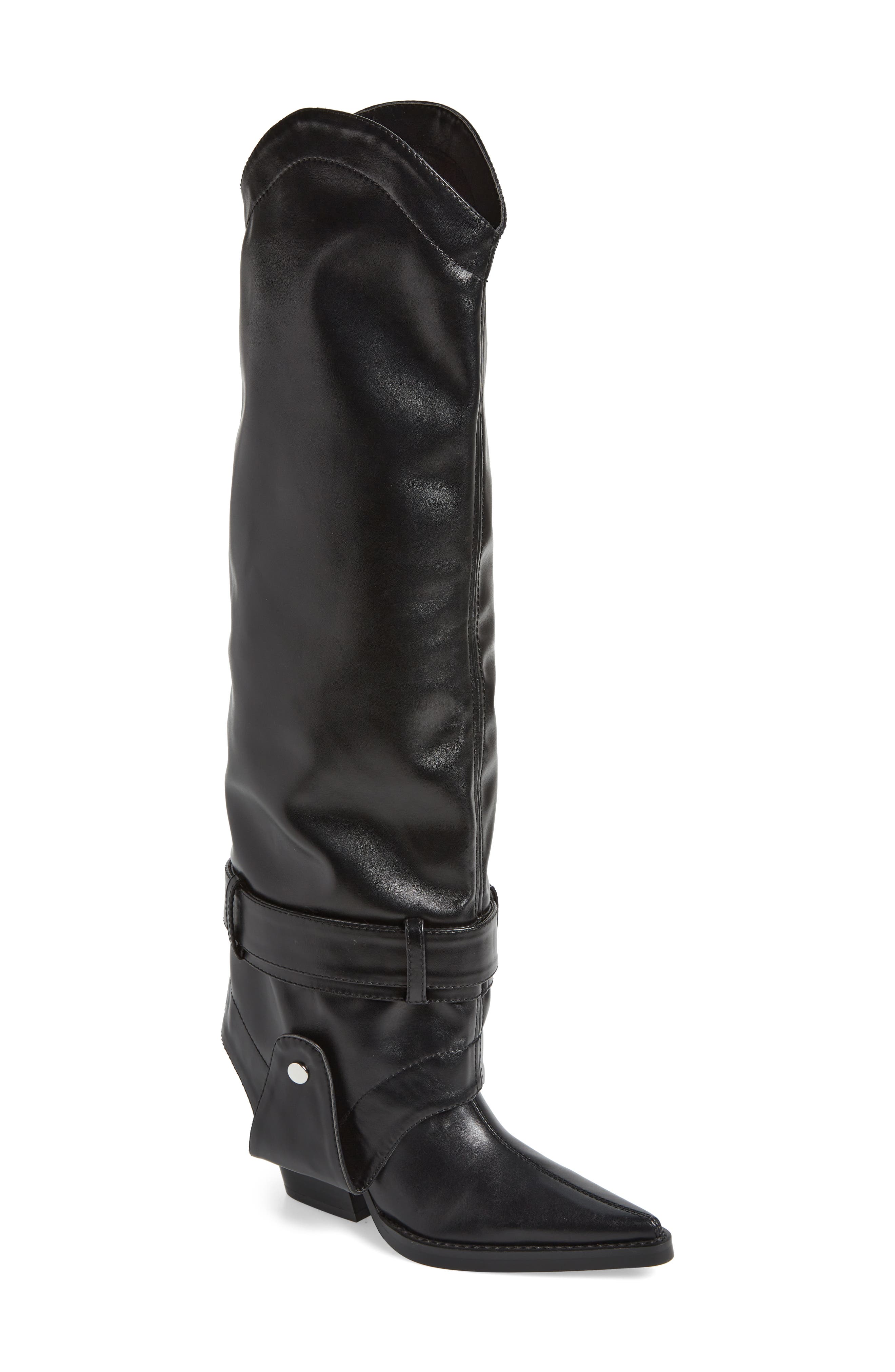 AZALEA WANG Matty Foldover Shaft Western Boot, Main, color, 