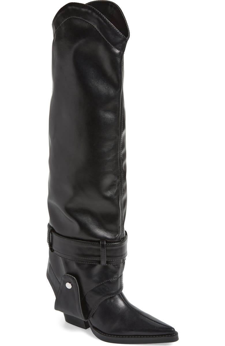 AZALEA WANG Matty Foldover Shaft Western Boot, Main, color,