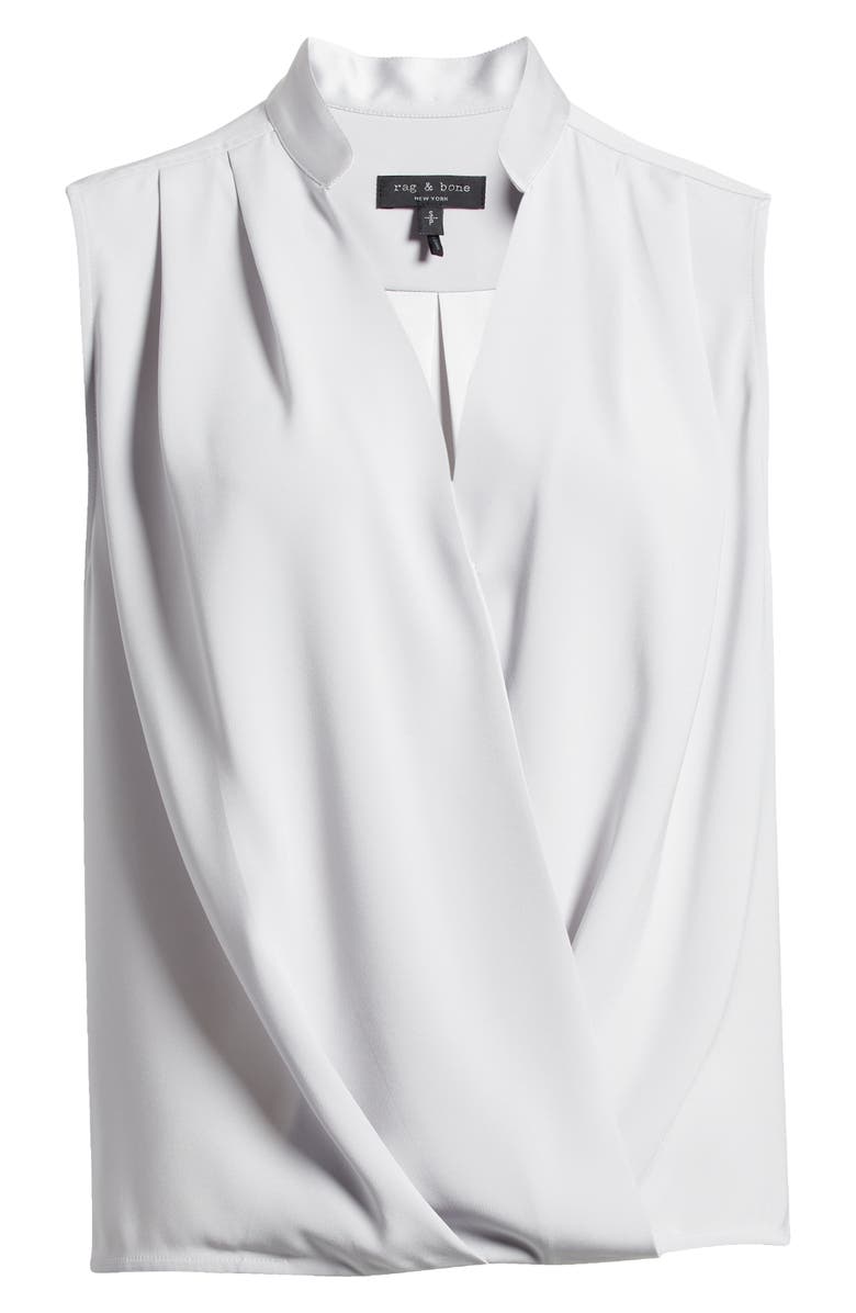 rag & bone Meredith Sleeveless Surplice Top, Alternate, color, Light Grey