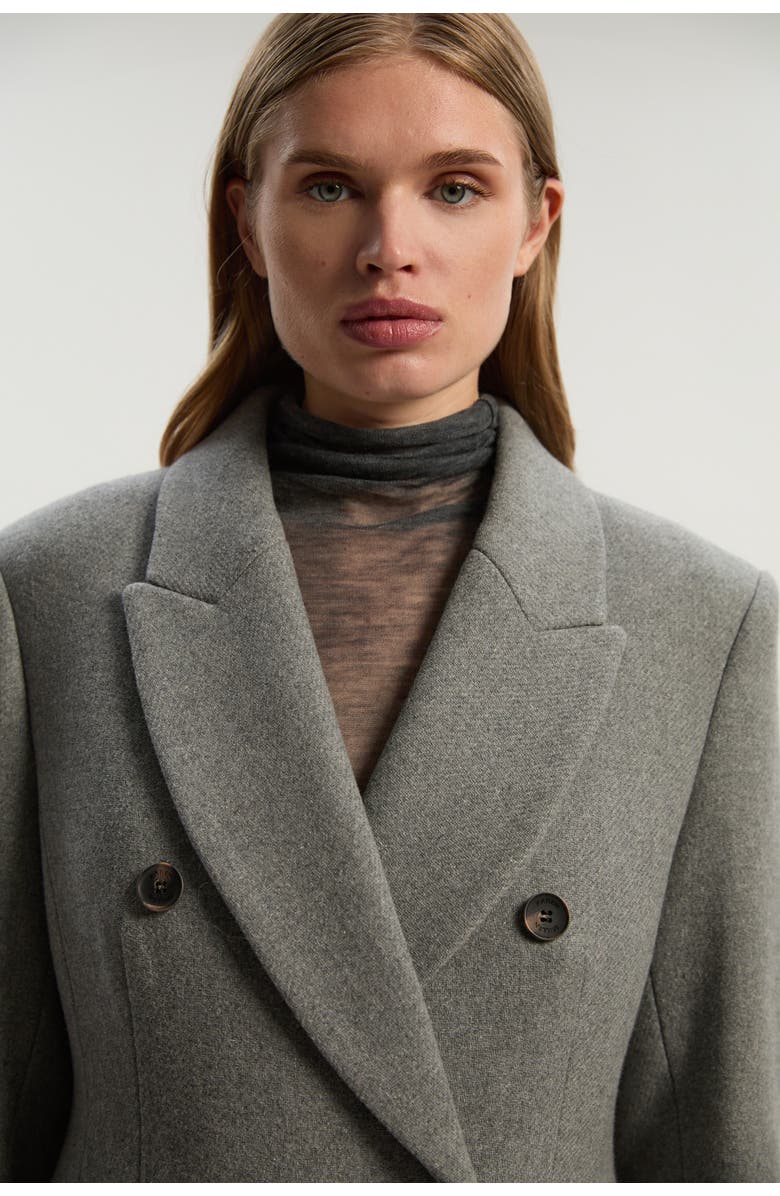 Karen Millen Wool Double Breasted Tailored Maxi Coat, Alternate, color,