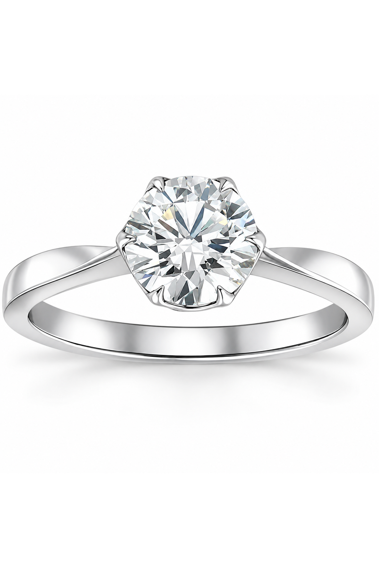 1 1/2Ct Solitaire Lab Grown Round Diamond Engagement Ring, Main, color, 14k White Gold