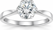 Bliss Diamond 1 1/2Ct Solitaire Lab Grown Round Diamond Engagement Ring
