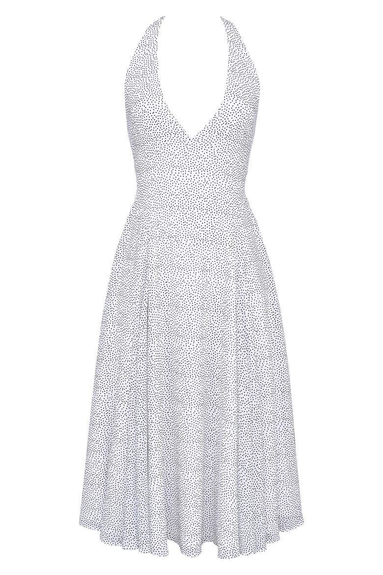 Solada Halter Midi Dress, Alternate, color, MICRO SPOT