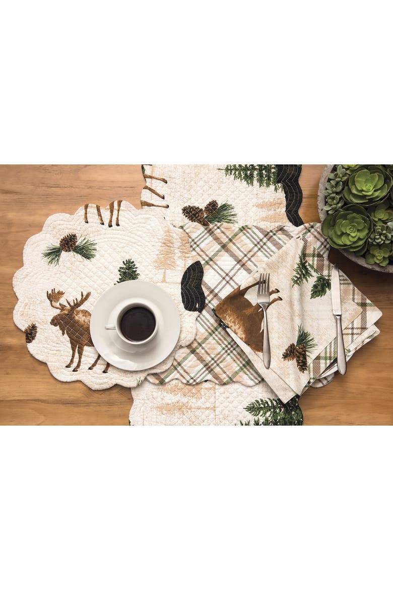 Nolan Pines Napkin Set of 6, Alternate, color, brown