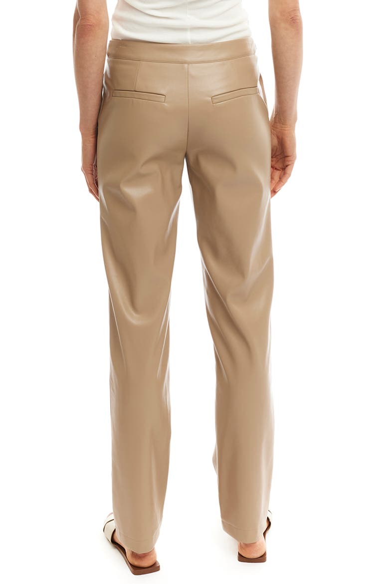 Chloe Faux Leather Trousers, Alternate, color, TAUPE