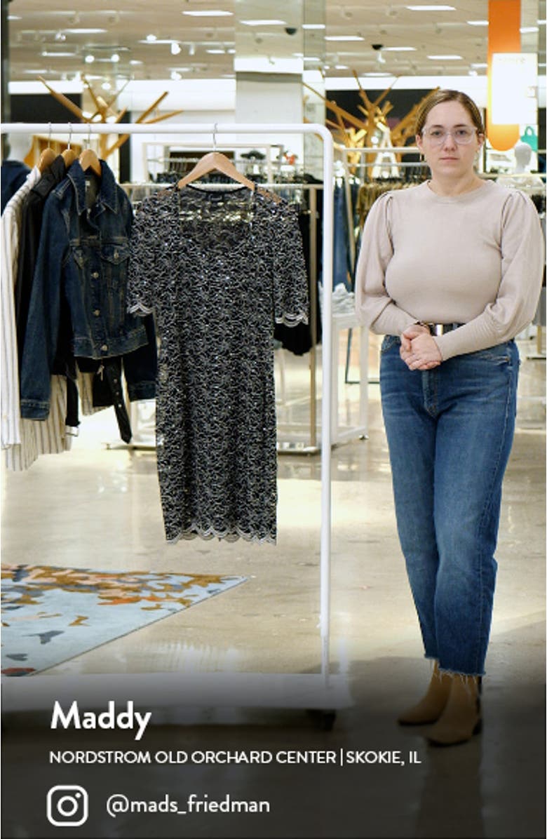 Sequin Lace Sheath Dress, sales video thumbnail