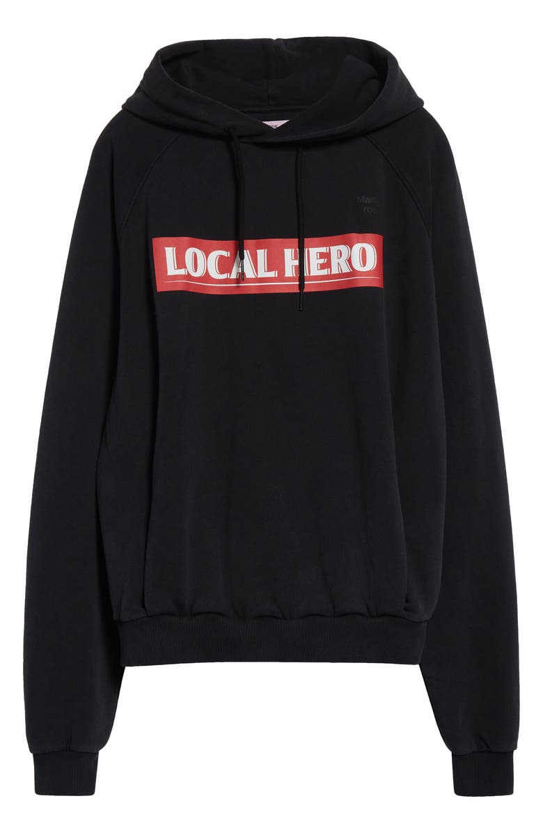 Martine Rose Local Hero Raglan Sleeve Graphic Hoodie, Alternate, color, 