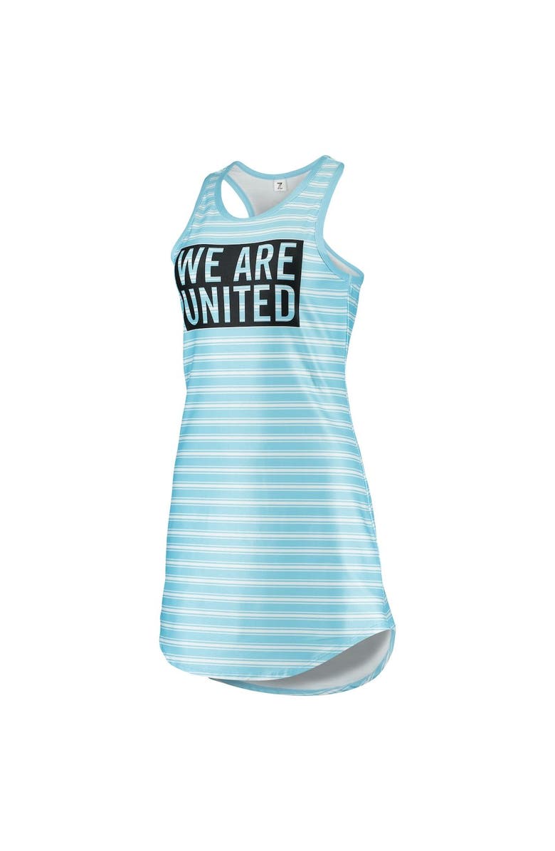 ZOOZATZ Women's ZooZatz Light Blue Minnesota United FC Striped Tank Dress, Alternate, color, 