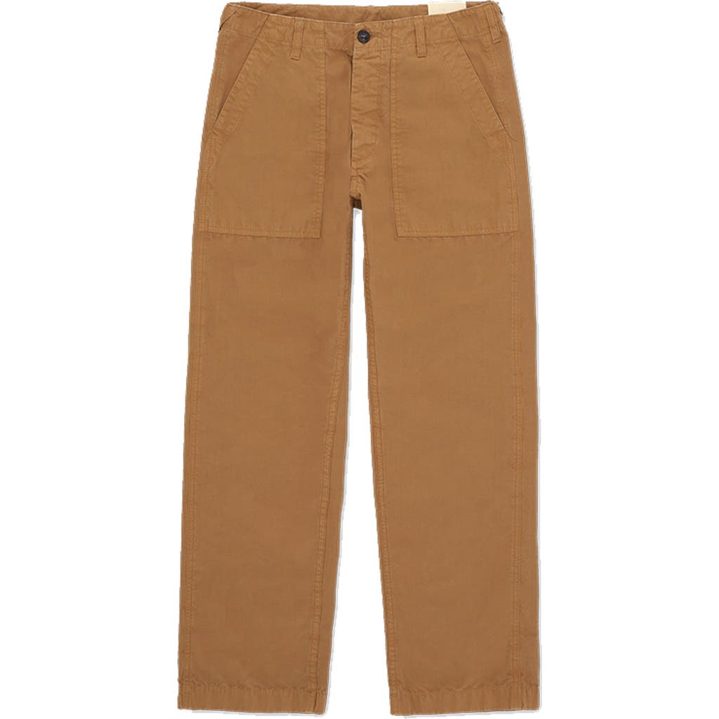 Fortela Newfatigue Canvas Parachute Fatigue Trousers In Brown