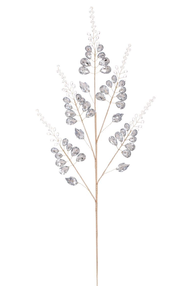 Shimmer Leaf Bead Spray, Set of 6, Main, color, Clear