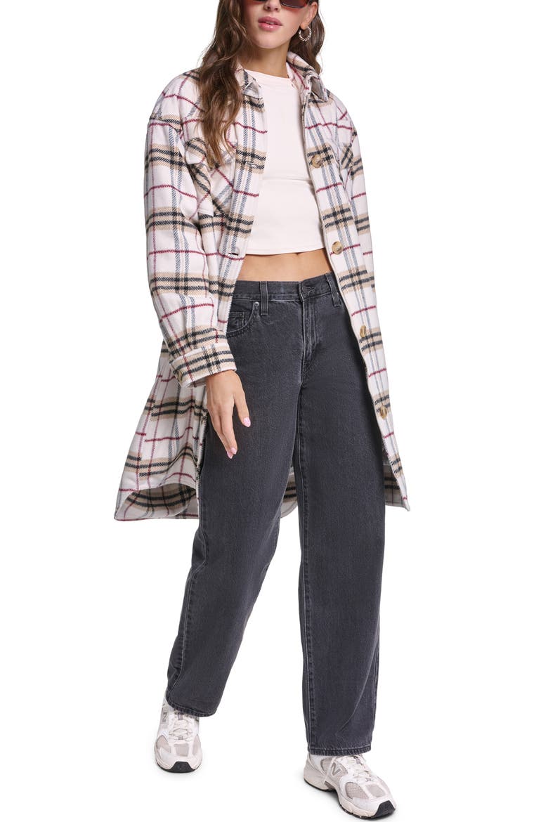 Quilted Longline Shacket, Alternate, color, HAYES PLAID