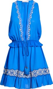 Ramy Brook Gwendolyn Lace Trim Cover-Up Minidress