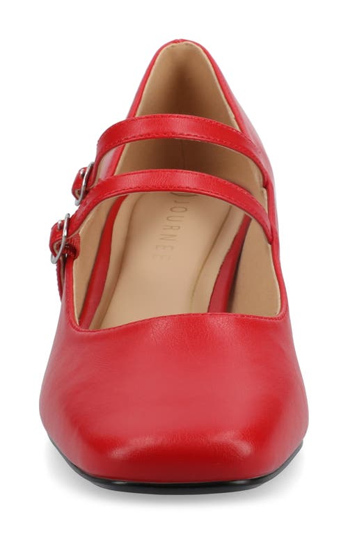 Shop Journee Collection Nally Mary Jane Pump In Red