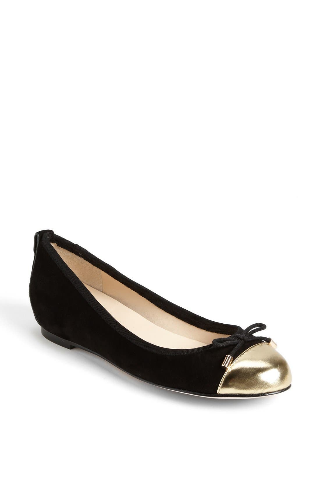 'Andrea' Flat, Main, color, BLACK/ PALE GOLD