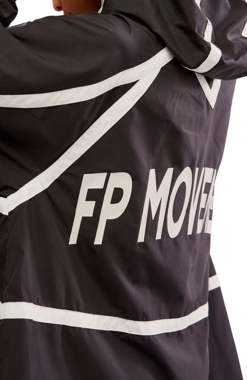 Free People Cares Like The Wind Logo Jacket In Black Logo Combo In Black